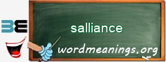 WordMeaning blackboard for salliance